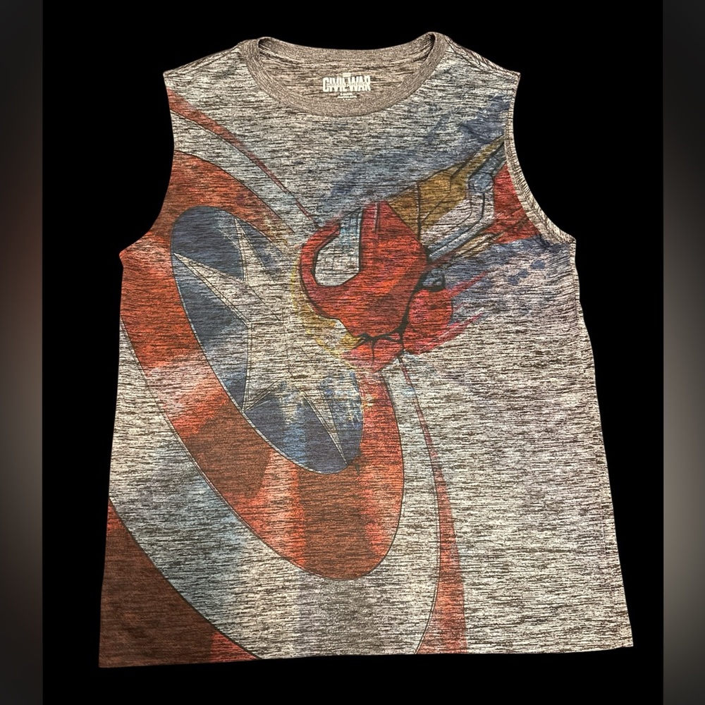 Men’s Size M Sleeveless Tank Top Captain America Civil War. Never worn
